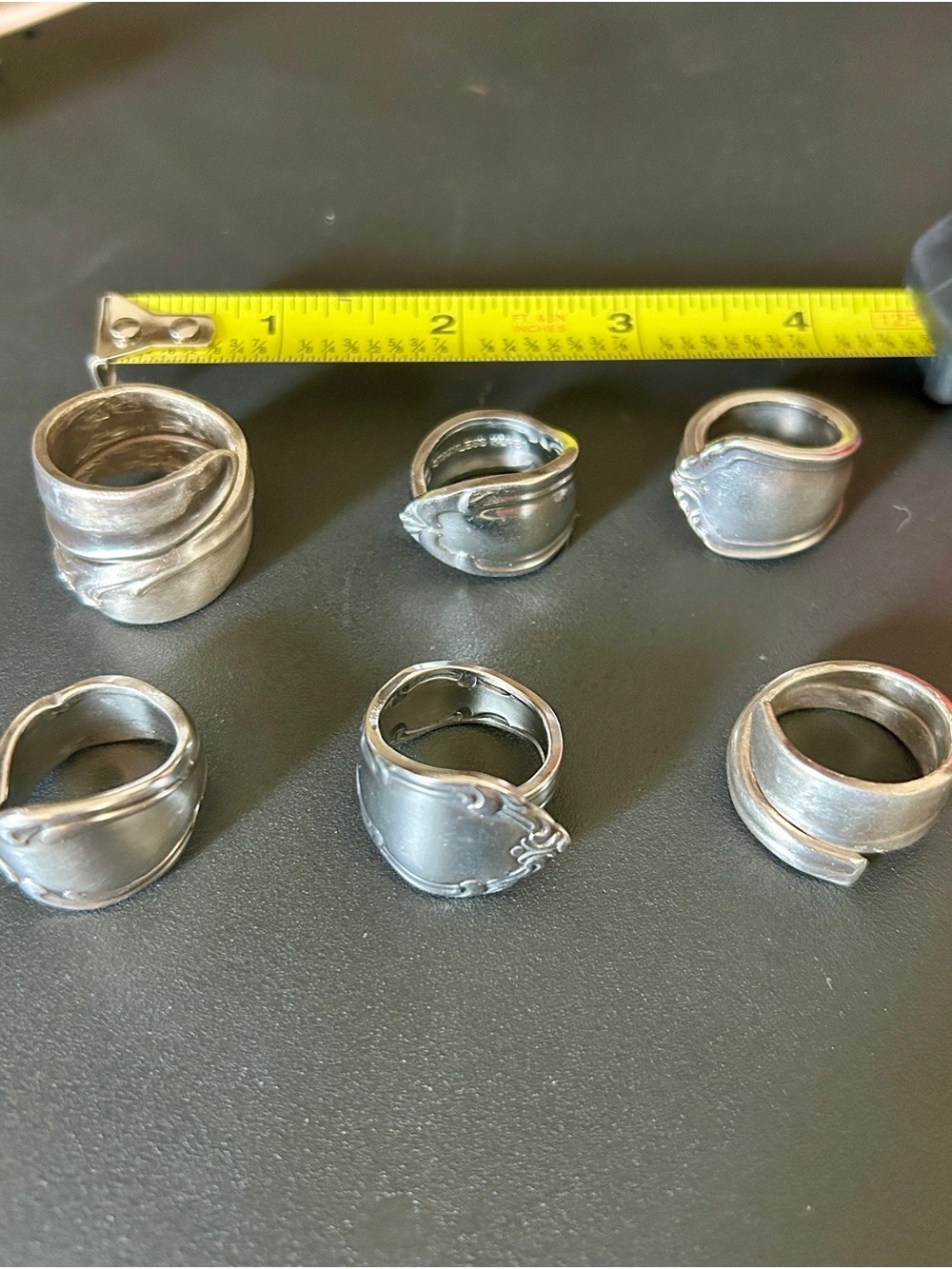 Handmade spoon rings - Set of 6